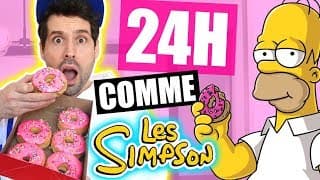 JE MANGE QUE LA NOURRITURE DES SIMPSON PENDANT 24H - HUBY