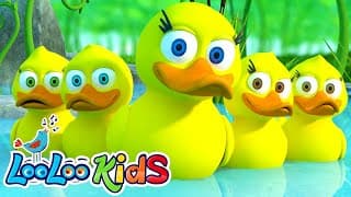 🦆 Five Little Ducks 🦆- LooLoo Kids Nursery Rhymes & Kids Songs