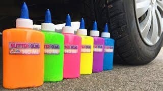 Experiment Car vs Slime & Painting | Crushing Crunchy & Soft Things by Car!