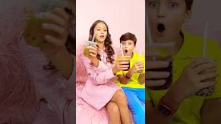 Which bubble tea tastes better: left or right? 🙈😆🧋