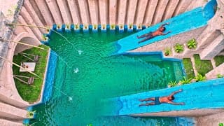 Building My Dream Underground Tunnel House with Water Slide and Swimming Pool