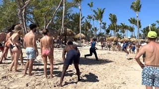 🇩🇴 Punta Cana fun day at the beach | beach walk 4K🌴