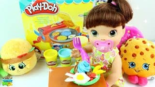 Baby Alive Minha Boneca Amandinha Cafe da Manhã Playdoh Playdough Food Doll