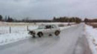 Slippery road conditions