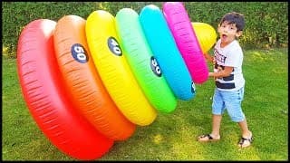 Playing with Stacking Rings for Children