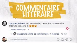 Le commentaire littéraire - français - 1ère