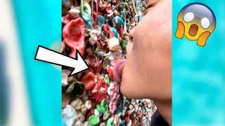 Licking Gum Wall… GROSS #shorts