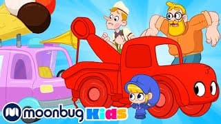 My Red Tow Truck - with Subtitles | Morphle TV | Cartoons for Kids | Moonbug Kids Literacy