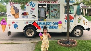 Sally buy ice Cream from a real ice Cream truck!! family fun vlog