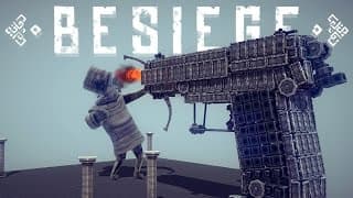 Besiege Gameplay - Best Besiege Creations - HUGE Pistol! , Tanks, Trebuchets & More!