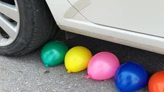 Experiment Car vs Balloon | Crushing crunchy & soft things by car | Test Ex