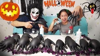 5 GLOVES OF GLUE CHALLENGE//5 GANTS DE COLLE CHALLENGE,HALLOWEEN2018.