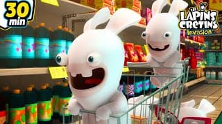 Supermarché Crétin ! | Les Lapins Crétins Invasion🐰 | Nouvelle compilation 30 Min