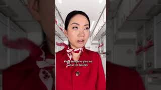 Flight attendant almost gets kicked off flight for wearing wrong lipstick colour