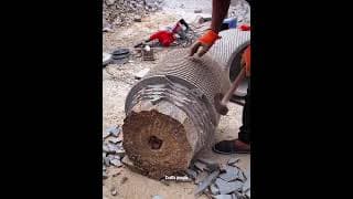 Hammer and tongs to make a water tank out of stone