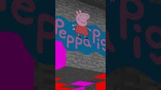 Hole Leads To MrBeast, Speaker Man, Wednesday Addams and Peppa pig 🐷....😍 #shorts #minecraft