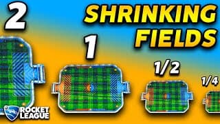 Rocket League but, every time you score the field SHRINKS