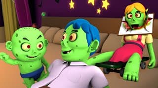 Spooky Zombies Sleeping In The Bed + Halloween Songs For Kids @hooplakidz