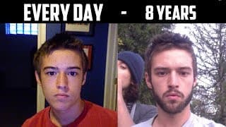 Hugo takes a photo every day — 8 ½ years in 2 minutes — Stabilized [HD]