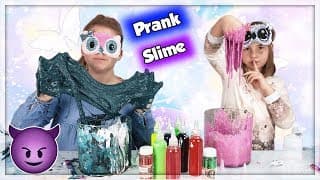 BLINDFOLDED SLIME PRANK CHALLENGE ! SLIME À L'AVEUGLE !