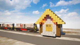 Trains vs Minecraft House | Teardown
