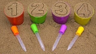 DROP WATER PAINT ON FRUITS AND SEE WHAT HAPPENS! LEARN COLORS, NUMBERS AND FRUIT NAMES!