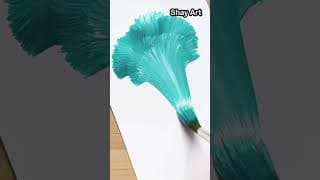 Super Art 😱 One Stroke Painting 😃🌈                  #shorts #art #drawing