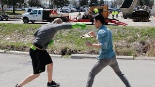 Street Fight Challenge - Using MMA Head Movement/ Muay Thai Long Guard