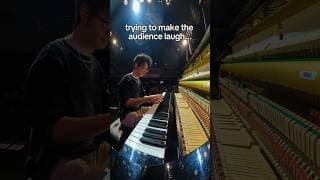 trying to make the audience laugh.. 😅🤣 #piano #tour #concert #music #audience #reaction #world