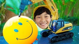 Yejun Balloons Play with Excavator Truck Car Toys for Children