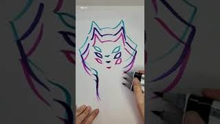 99% of People Get Dizzy | 3 Marker Color Drawing Art #shorts #artshorts #3Dart #funart