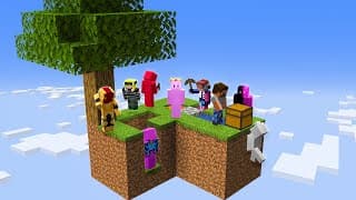 I Put 9 YouTubers on Minecraft Skyblock