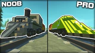 NOOB vs PRO Train Racing Challenge! (Scrap Mechanic Gameplay)