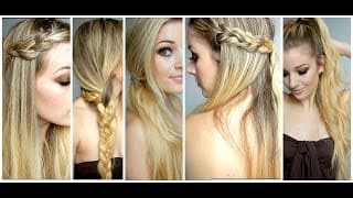 5 Coiffures faciles et simples cheveux longs mi-longs