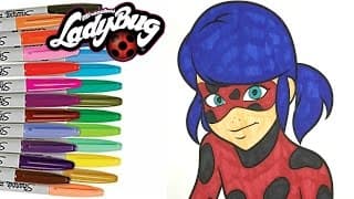 Miraculous Ladybug Coloring Book Pages for kids How to Color