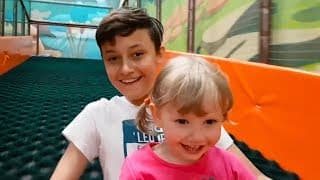 Alena and Pasha Indoor Playground Play Area with Slides & Trampoline