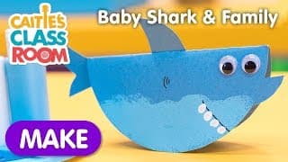 Learn How To Make A Baby Shark & Family Craft!