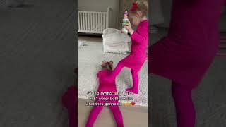 Twin sisters caring for each other. The end is so funny!