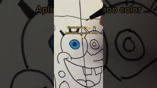 Dibujando a bob esponja yo Vs mi hijo #arte #dibujo #art