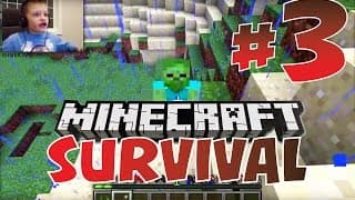 Minecraft: BLOODIEST NIGHT | Kids learning how to play Survival Mode