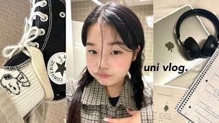 UNIVERSITY VLOG🎧☁️Productive days on campus, what I eat,  prepping for fall etc...