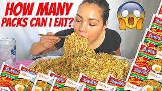 INDOMIE MI GORENG CHALLENGE / RACE MUKBANG 먹방 WARNING GRAPHIC CONTENT