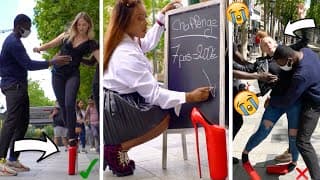 200e💸 Si tu Arrives A Faire 7 PAS ! Avec Des Talons GEANTS( Chutes épics 😭)