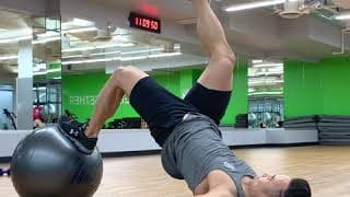 Single Leg Stability Ball Hip Thrust