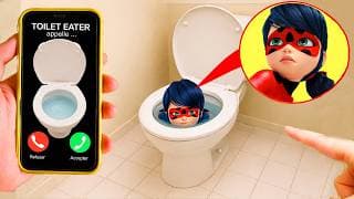 MON DRONE A FILMÉ TOILETTE EATER ET MIRACULOUS LADYBUG DANS VRAI VIE ! MIRACULOUS VS TOILETTE EATER