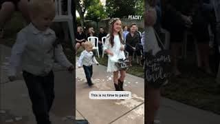 Love that he's against littering 🌸 #flowers #flowergirl #ringboy #weddings #shorts
