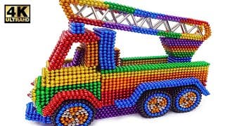 DIY - How To Make Amazing Fire Truck Car Using Magnetic Balls ( Satisfying )