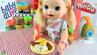 Fiz Almocinho de Massinha de Modelar Play Doh para Baby Alive Alicinha no ToyToysBrasil
