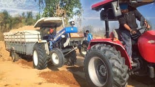 Fully Loaded Trolley Stucked | Rescue With Arjun 555 Power Plus & New Holland 3630 SE
