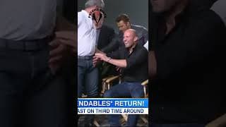 Accidental Reunion of Expendables  #sylvesterstallone #expendables